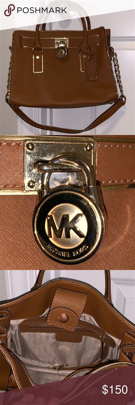 michael kors white and tan purse with lock|michael kiors purses.